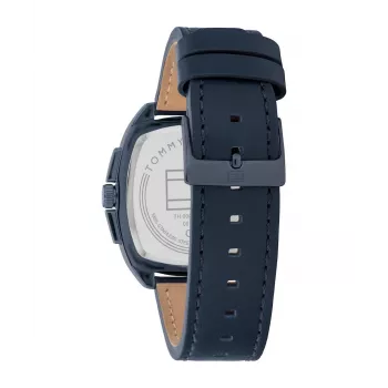 Tommy Hilfiger Vyriškas Laikrodis 1710558 Analoginis Kvarcinis 40 mm Mėlynas Ciferblatas Ruda Oda