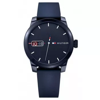 Tommy Hilfiger Vyriškas Laikrodis 1791381 Analoginis Kvarcinis 42mm Mėlynas Ciferblatas Ruda Oda