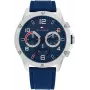 Tommy Hilfiger Vyriškas Laikrodis 1792027 Analoginis Kvarcinis 44mm Mėlynas Ciferblatas Sidabrinis Nerūdijantis Plienas