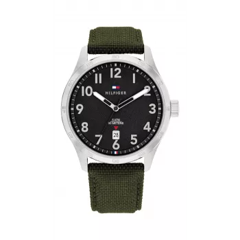 Tommy Hilfiger Damon vyriškas laikrodis 1710593 43mm mėlynas ciferblatas nerūdijantis plienas