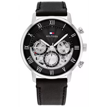 Tommy Hilfiger Vyriškas Damon Laikrodis, Kvarcinis, Nerūdijančio Plieno, 40 mm, Mėlynas Ciferblatas 1710565