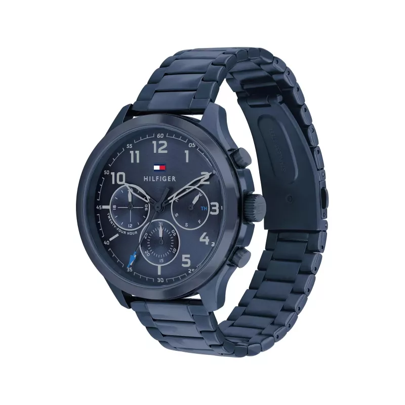 Tommy Hilfiger Vyriškas Damon Laikrodis 1791853 44mm Mėlynas Silikonas