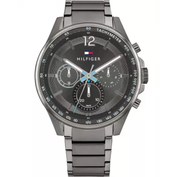 Tommy Hilfiger vyriškas laikrodis Decker 1791975 44 mm mėlynas ciferblatas nerūdijančio plieno tinklelis
