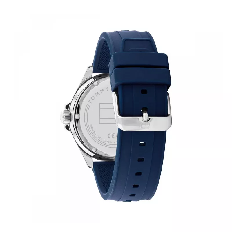 Tommy Hilfiger Vyriškas Laikrodis Decker 1792009 43mm Mėlynas Ciferblatas Nerūdijantis Plienas