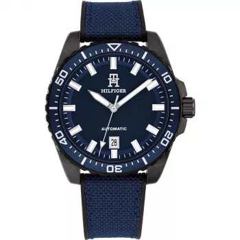 Tommy Hilfiger Vyriškas Laikrodis Decker 1792160 42mm Nerūdijančio Plieno Mėlynu Ciferblatu