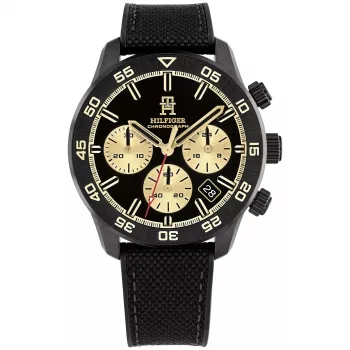 Tommy Hilfiger Vyriškas Laikrodis Decker Quartz 1792182 41mm Mėlynas Ciferblatas Ruda Oda