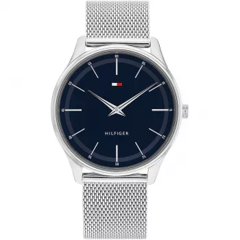 TOMMY HILFIGER Vyriškas TH Sport Kvarcinis Laikrodis 40mm Mėlynas Ciferblatas Ruda Odinė Apyrankė 1710468