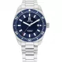 Tommy Hilfiger Vyriškas Laikrodis 1710591 40mm Nerūdijantis Plienas Mėlynas Ciferblatas Ruda Oda