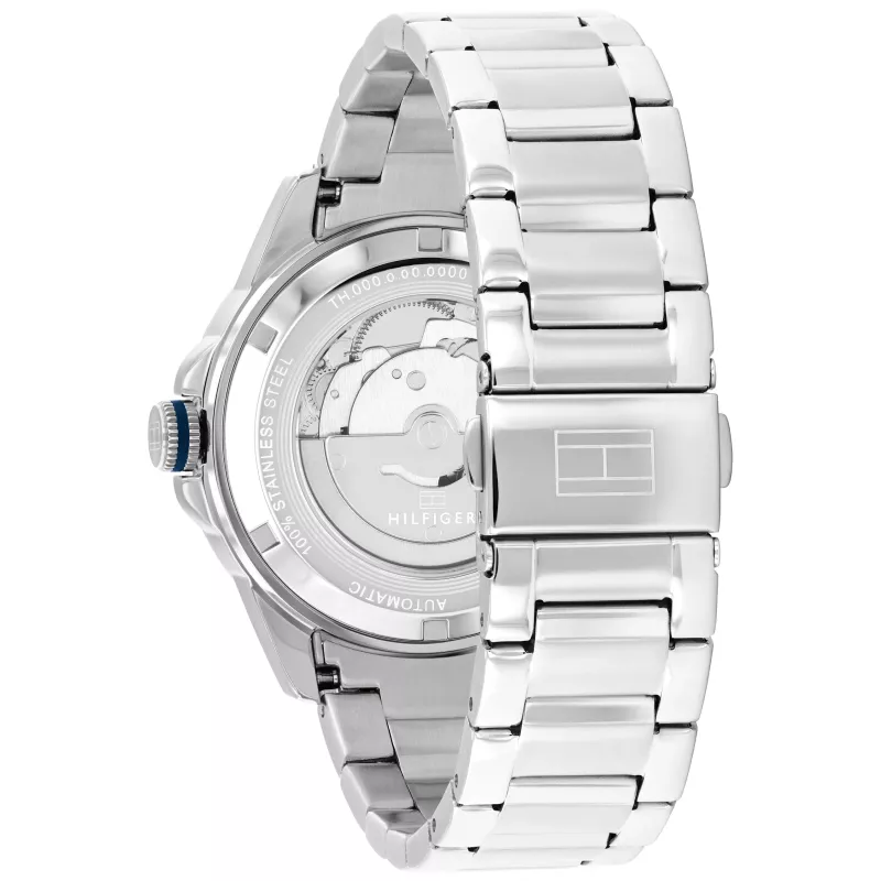 Tommy Hilfiger vyriškas laikrodis 1710695 42mm mėlynas ciferblatas nerūdijančio plieno tinklelis