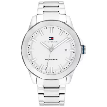 Tommy Hilfiger vyriškas laikrodis 1710695 42mm mėlynas ciferblatas nerūdijančio plieno tinklelis