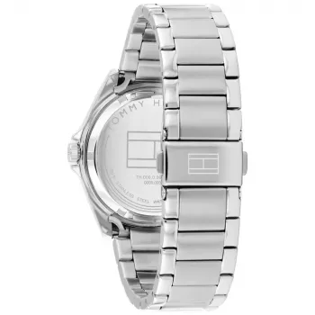 Tommy Hilfiger vyriškas laikrodis 1710718 39mm mėlynas ciferblatas rudos odos dirželis