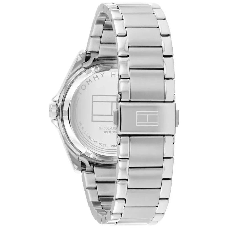 Tommy Hilfiger vyrų laikrodis 1710718 39 mm mėlynas ciferblatas rudas odinis dirželis