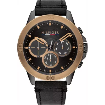 Tommy Hilfiger Vyriškas Laikrodis 1791893 46mm Nerūdijantis Plienas Mėlynas Ciferblatas