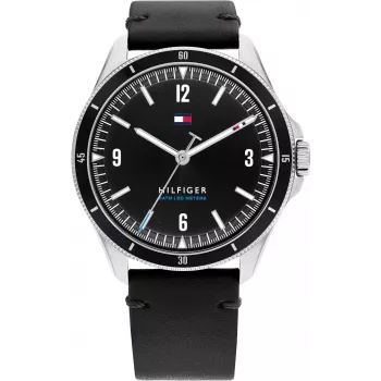 Tommy Hilfiger Vyriškas Laikrodis 1791904 44mm Nerūdijantis Plienas Mėlynas Ciferblatas