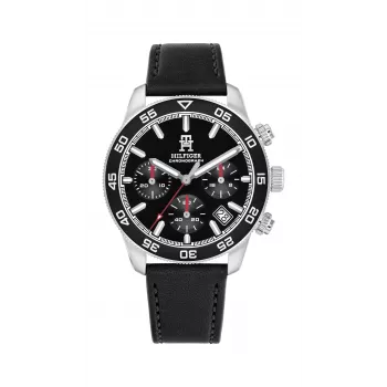 Tommy Hilfiger Vyriškas Laikrodis 1792162 41mm Nerūdijantis Plienas Mėlynas Ciferblatas Ruda Oda