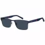 TOMMY HILFIGER TH-2040-S-KU0 Vyriški stačiakampiai akiniai nuo saulės Havana acetato rėmelis pilki polikarbonato lęšiai UV400
