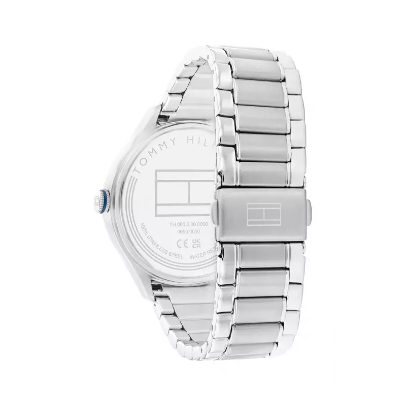 Moteriškas laikrodis Tommy Hilfiger Blake Quartz Analog 40mm sidabrinis nerūdijančio plieno tinklelis 1782657
