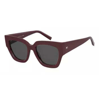 TOMMY HILFIGER Moteriški akiniai nuo saulės TH-2223-S-LHF 53/19/140 mm Juodas acetatas Pilki polikarbonatiniai stiklai UV400