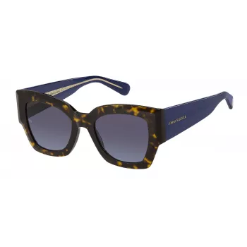Moteriški Tommy Hilfiger TH-1862-S-086 katininiai akiniai nuo saulės - Dark Havana / Brown Gradient