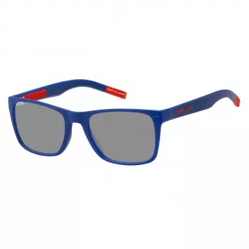 TOMMY JEANS TJ-0045-S-8RU Unisex akiniai nuo saulės - juodas rėmelis, pilki lęšiai 52/19/140 mm