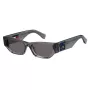 TOMMY JEANS Women's TJ-0093-S-KB7 Akiniai nuo saulės - Juodas rėmelis, Pilki lęšiai, 55/18/145 mm