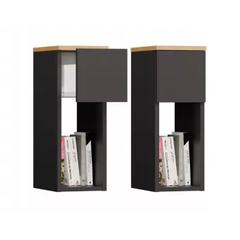TOP E SHOP GALAX 20/1S Naktinis Staliukas, Antracitas/Artisan