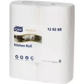 Tork Extra Absorbent virtuvės rankšluosčių ritinys, 2 sluoksnių, baltas, 174 lapeliai, 40 m (120269)