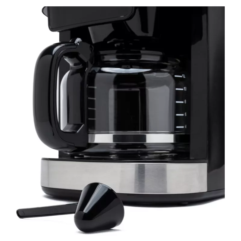 Tornado TCM1025A-GS Kavos Virimo Aparatas su Malūnėliu, 1.25L, 1000W, Nerūdijančio Plieno/Juodos
