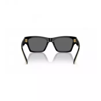 Tory Burch TY7207U200487 Moteriški katės akies akiniai nuo saulės - permatomas rudas rėmelis, rudi gradientiniai stiklai, 53mm