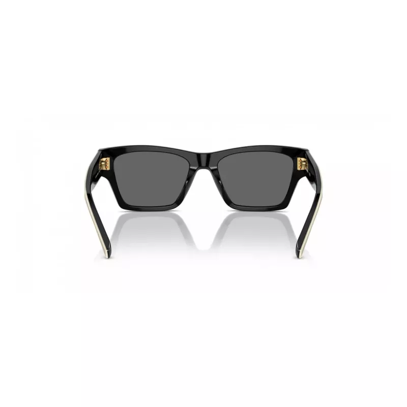Tory Burch TY7207U200487 Moteriški katės akies akiniai nuo saulės - permatomas rudas rėmelis, rudi gradientiniai stiklai, 53mm
