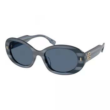 Moteriški Tory Burch akiniai nuo saulės TY7214U 317780 tamsiai Havana rudi gradientiniai 53mm