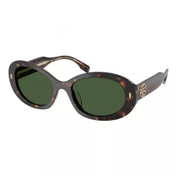 Tory Burch moteriški akiniai nuo saulės TY7214U172871 - kvadratinis/drugelio rėmelis, rudi gradientiniai lęšiai, 53/19/140 mm