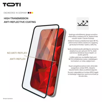 TOTI PREMIUM 3D grūdinto stiklo ekrano apsauga Full Cover, skirta Samsung Galaxy S25 Ultra
