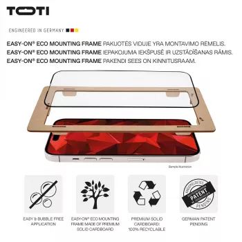 TOTI PREMIUM 3D grūdinto stiklo ekrano apsauga Full Cover, skirta Samsung Galaxy S25 Ultra