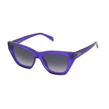 TOUS Moteriški Akiniai Nuo Saulės STOB855303GB Havana Acetatas Kvadratinis Rėmas Rudas Gradientinis Lęšis 53mm