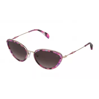 TOUS moteriški akiniai nuo saulės STO387-550GED Havana Brown Acetate Rectangular Gradient