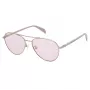 TOUS moteriški akiniai nuo saulės STO437-560E59 Havana acetatinis kvadratinis rėmas gradientiniai rudi lęšiai 56mm