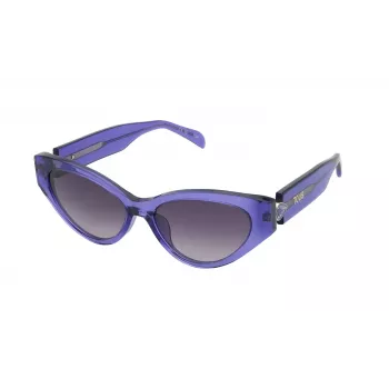TOUS moteriški akiniai nuo saulės STOB84S5506LA Havana acetatinis kvadratinis rėmelis, rudi gradientiniai lęšiai, UV400