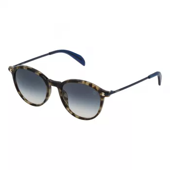 TOUS Moteriški Akiniai nuo Saulės STO993-5006ZE Katės Akies Havana Acetatas Rudi Gradientiniai UV400 50/19/135 mm