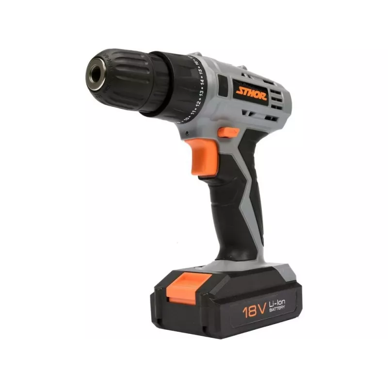 TOYA Sthor 78983 Gręžtuvas su smūgio funkcija, 780 W, 13 mm raktinis griebtuvas, 0-3000 aps./min., minkšta rankena, su papildoma rankena ir gylio ribotuvu