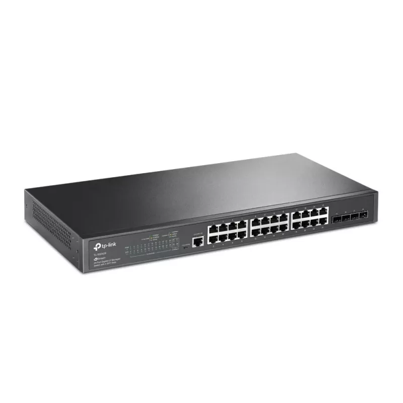 TP-Link JetStream 24 prievadų Gigabit L2 valdomas tinklo jungiklis su 4 SFP lizdais
