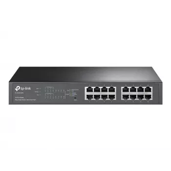 TP-LINK TL-SG1016PE 16 prievadų Gigabit Easy Smart PoE+ komutatorius (110 W, 8 PoE+ prievadai, montuojamas į stelažą)