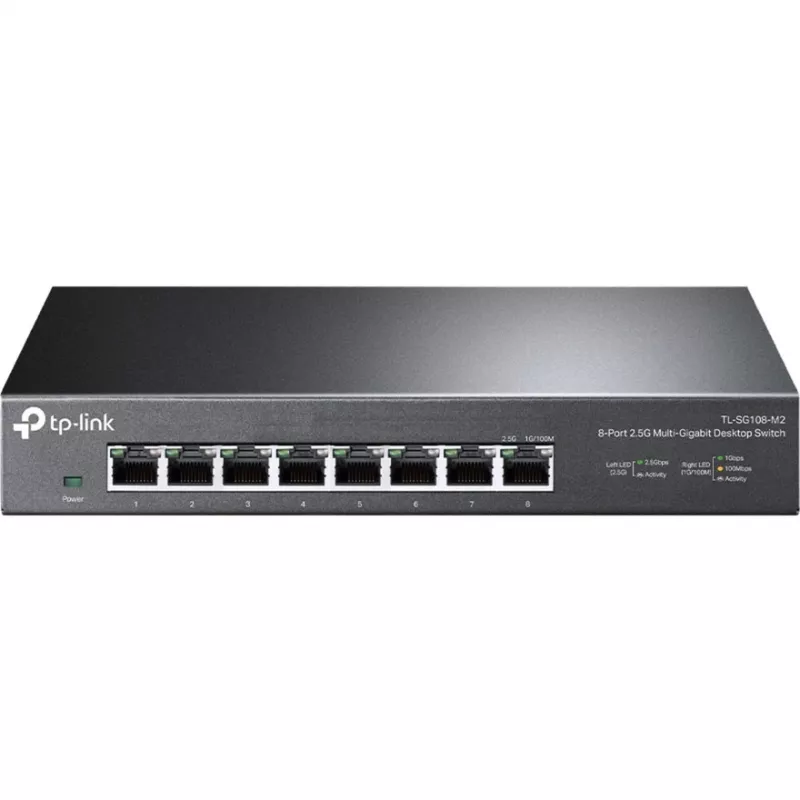 TP-LINK TL-SG108-M2 V3.0 8 prievadų 2.5G Multi-Gigabit nemodifikuojamas komutatorius