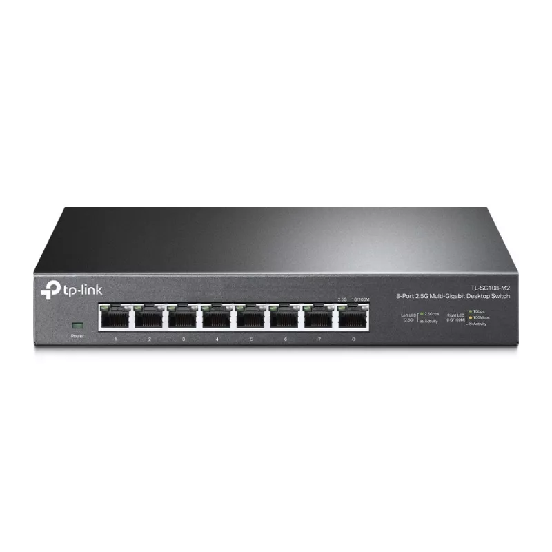 TP-LINK TL-SG108-M2 V3.0 8 prievadų 2.5G Multi-Gigabit nemodifikuojamas komutatorius