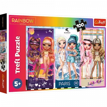 TREFL Dėlionė 100 - Rainbow Dolls - MGA Rainbow High Trefl 16444