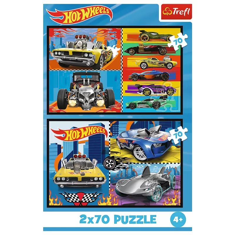 Trefl Dėlionė - 2x70 - Cars - Hot Wheels