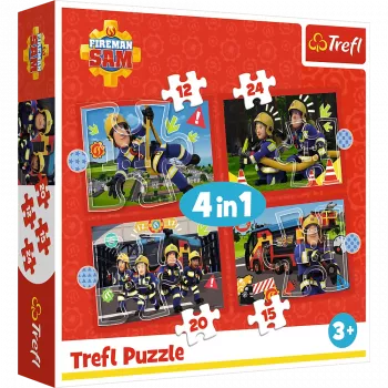 TREFL PUZZLE 4-in-1 Puzzle - Adventures of Fireman Sam