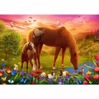 TREFL Puzzle 500 - Horses in the Meadow
