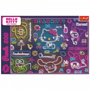 TREFL Dėlionė 500 - Neon Hello Kitty Trefl 37523