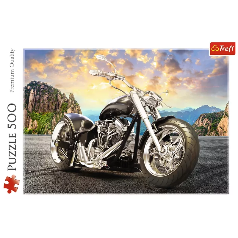 TREFL Puzzle 500 pcs. Black Motorcycle